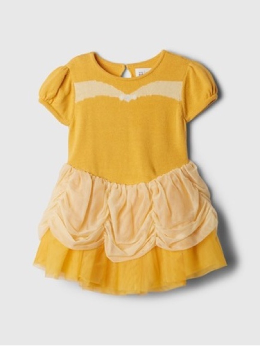 GAP Yellow and Cream Girls' Casual Tulle Dress